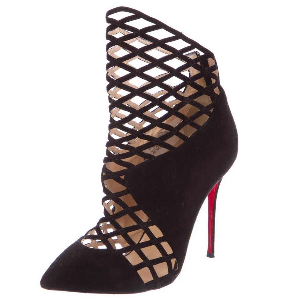 CHRISTIAN LOUBOUTIN
Suede Printed Lace-Up Boots